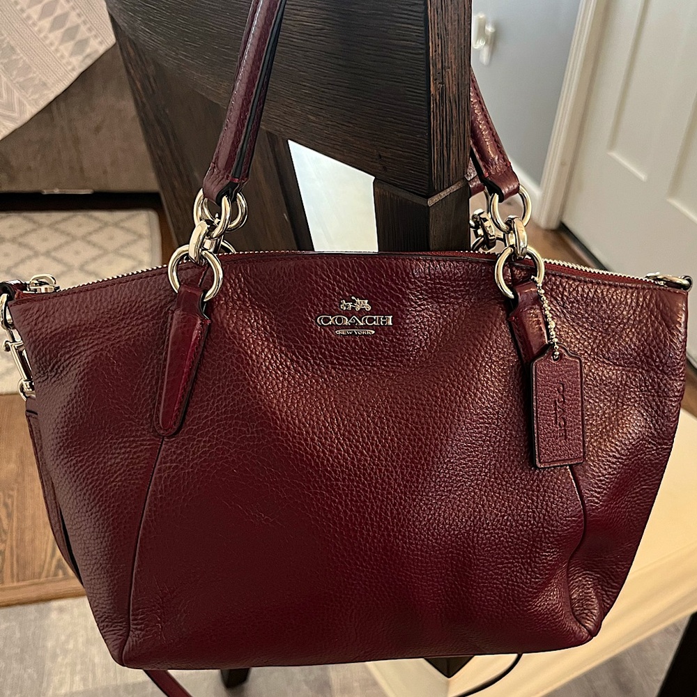 COACH maroon Kelsey satchel